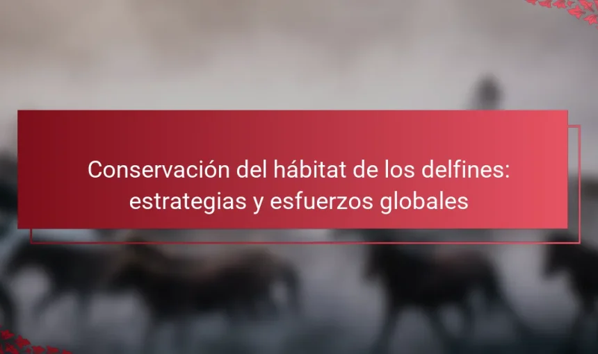 Conservación del hábitat de los delfines: estrategias y esfuerzos globales