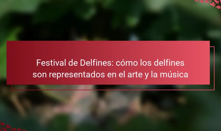 Festival de Delfines: cómo los delfines son representados en el arte y la música
