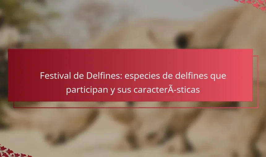 Festival de Delfines: especies de delfines que participan y sus características