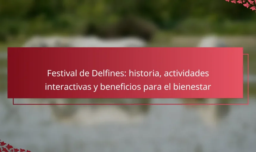 Festival de Delfines: historia, actividades interactivas y beneficios para el bienestar