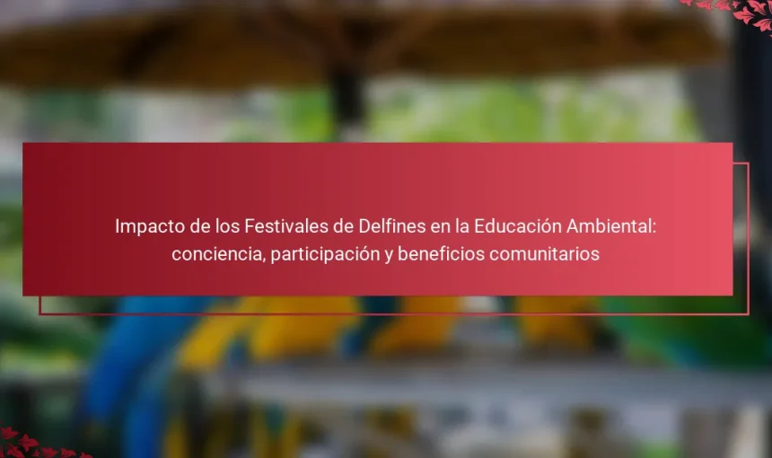 Impacto de los Festivales de Delfines en la Educación Ambiental: conciencia, participación y beneficios comunitarios