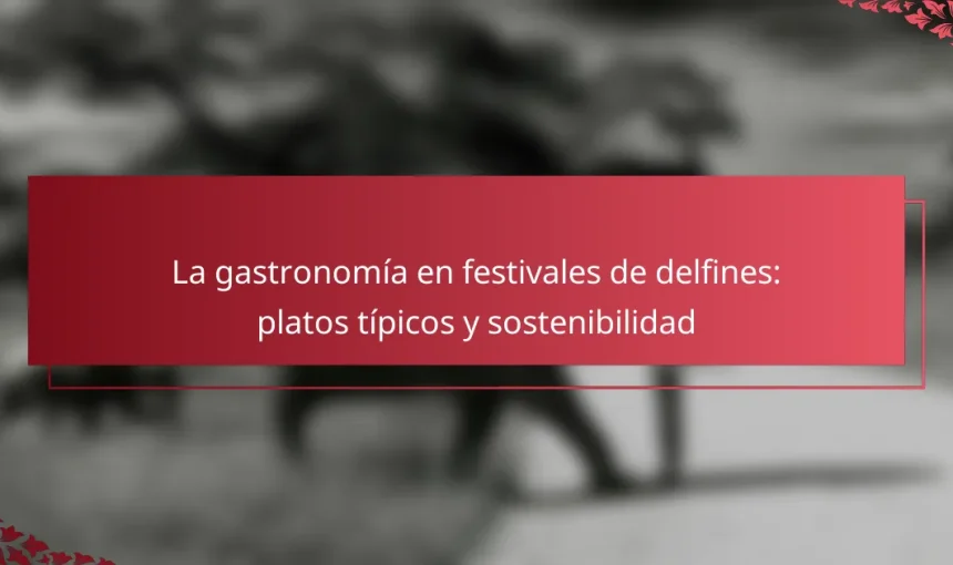 La gastronomía en festivales de delfines: platos típicos y sostenibilidad