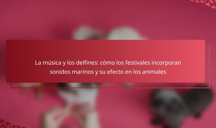 La música y los delfines: cómo los festivales incorporan sonidos marinos y su efecto en los animales