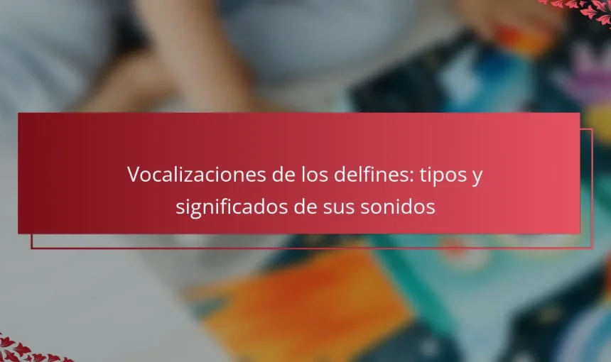 Vocalizaciones de los delfines: tipos y significados de sus sonidos